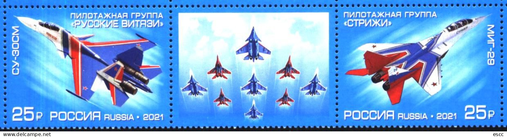 Mint Stamps Aviation Airplanes 2021 From  Russia - Militaria