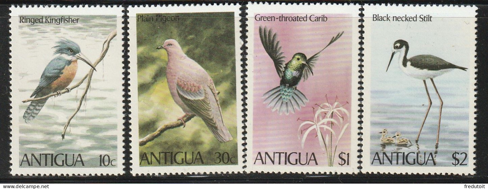 ANTIGUA - N°588/91 ** (1980) Oiseaux - Antigua Et Barbuda (1981-...)