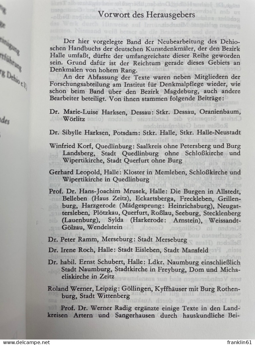 Handbuch Der Deutschen Kunstdenkmäler; Sachsen-Anhalt. - Architectuur
