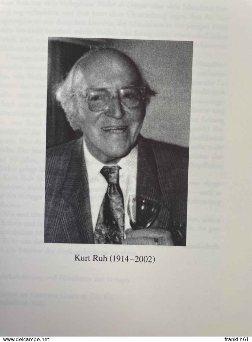 Zum Gedenken An Kurt Ruh (1914 - 2002) - Autres & Non Classés