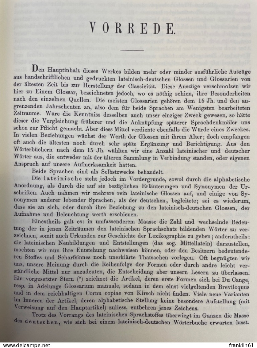 Glossarium Latino-Germanicum mediae et infimae aetatis.