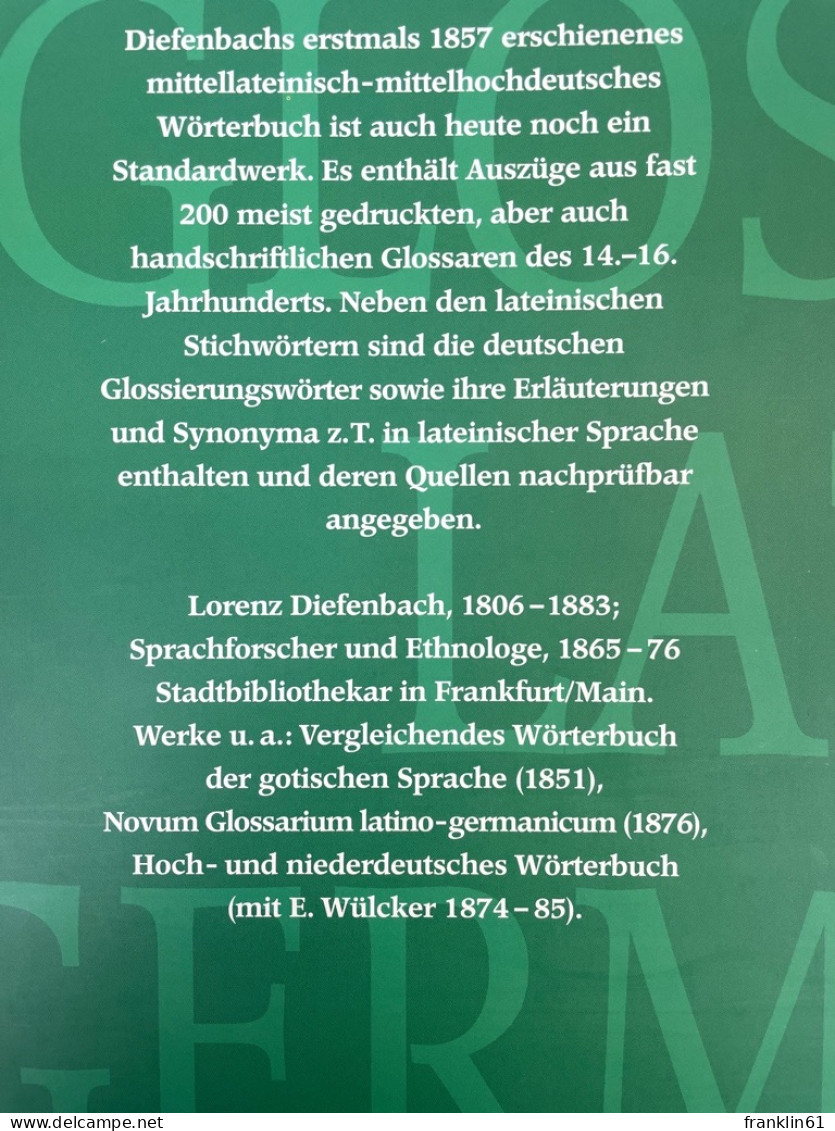 Glossarium Latino-Germanicum mediae et infimae aetatis.