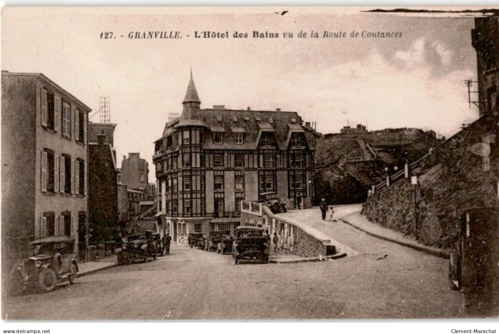 GRANVILLE: L'hôtel Des Bains Vu De La Route De Coutances - Très Bon état - Granville