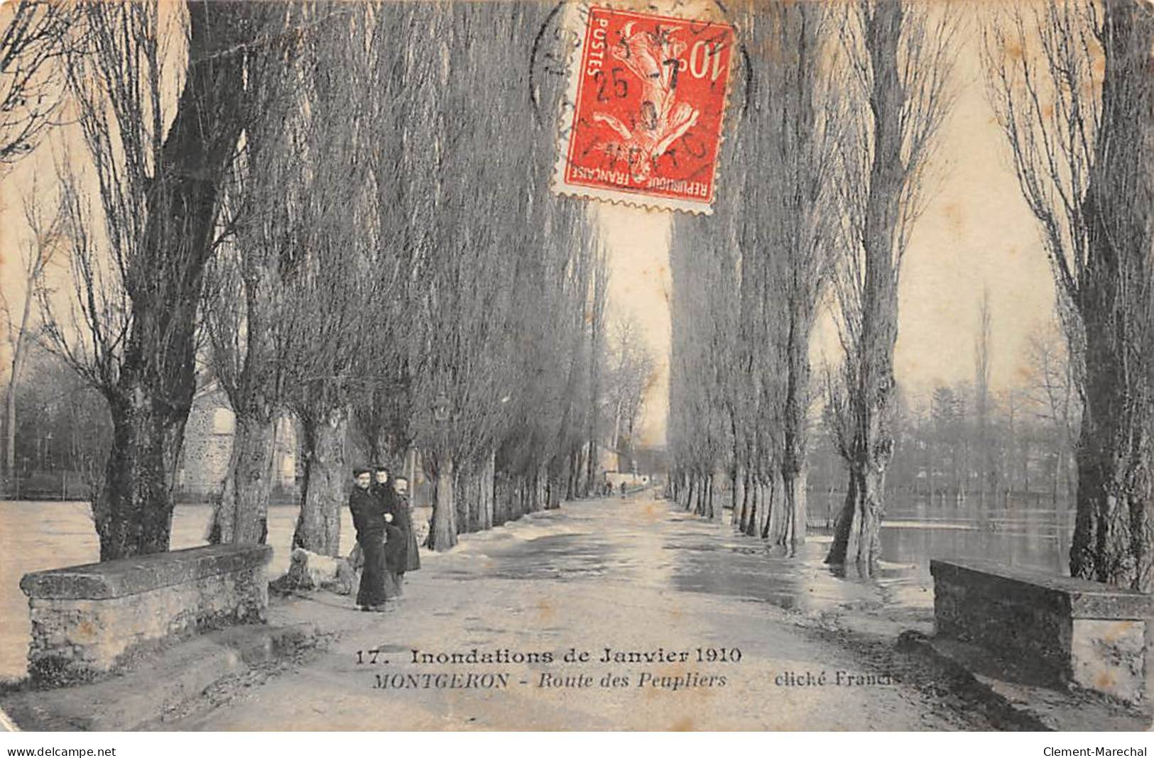 Inondations De Janvier 1910 - MONTGERON - Route Des Peupliers - état - Montgeron