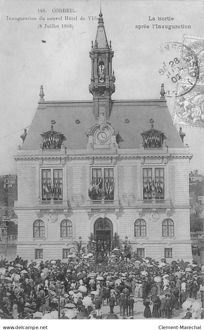 CORBEIL - Inauguration Du Nouvel Hôtel De Ville - 8 Juillet 1906 - Très Bon état - Corbeil Essonnes