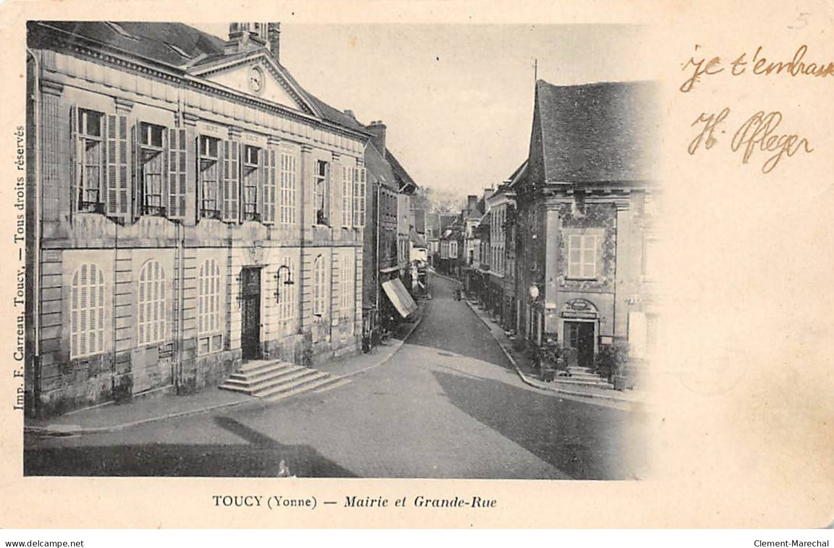 TOUCY - Mairie Et Grande Rue - Très Bon état - Toucy