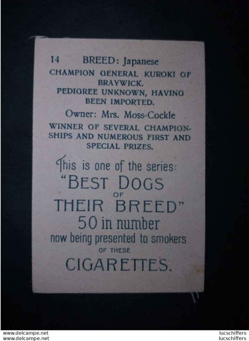 BEST DOGS OF THEIR BREED - Cigarettes 8 X 5.5 CM - Soie - Japanese - 2 Scans - Autres & Non Classés