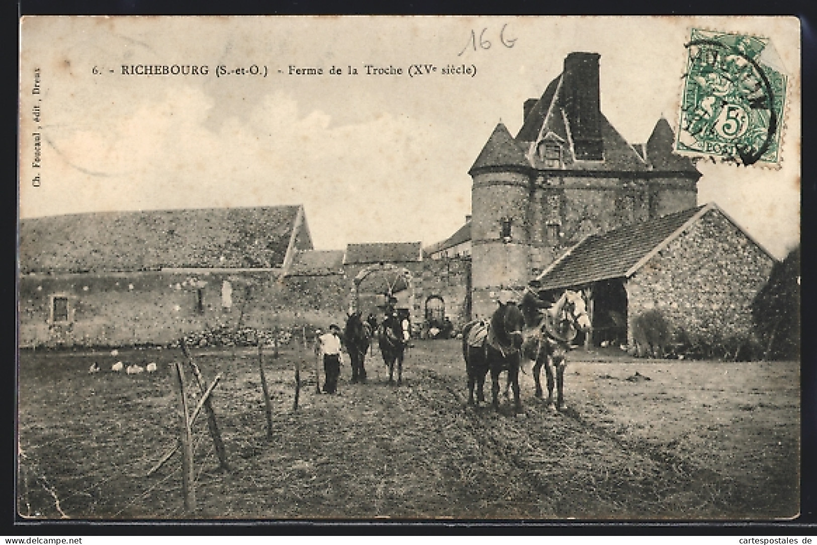 CPA Richebourg, Ferme De La Troche  - Autres & Non Classés