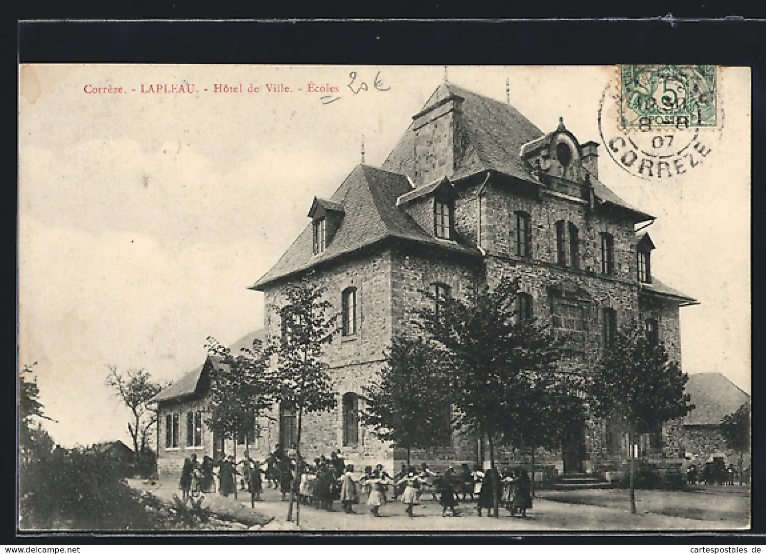 CPA Lapleau, Hôtel De Ville & Écoles  - Other & Unclassified