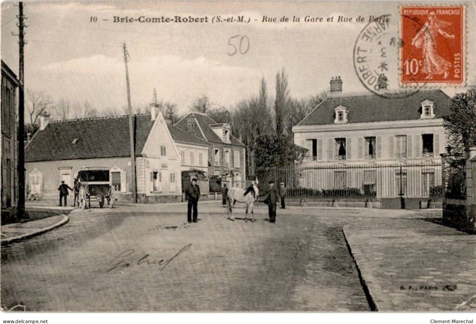BRIE COMTE ROBERT: Rue De La Gare Et Rue De Paris - Très Bon état - Brie Comte Robert