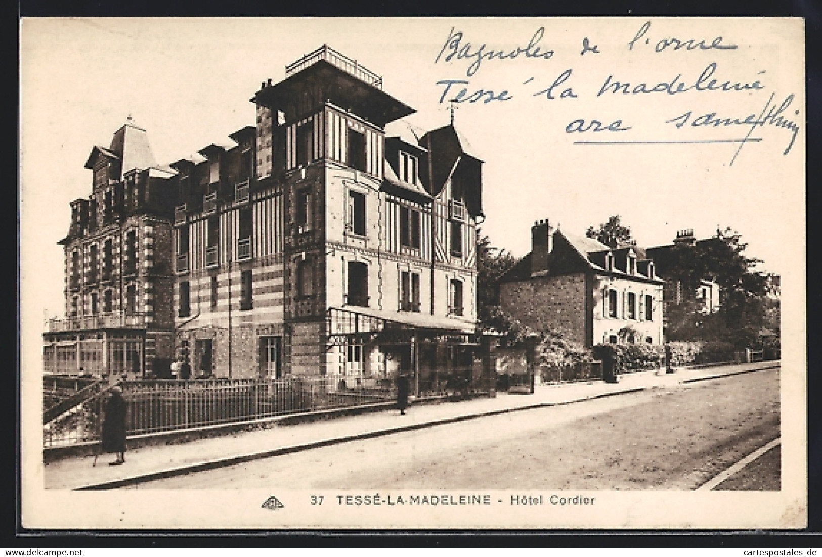 CPA Tessé-la-Madeleine, Hôtel Cordier  - Autres & Non Classés