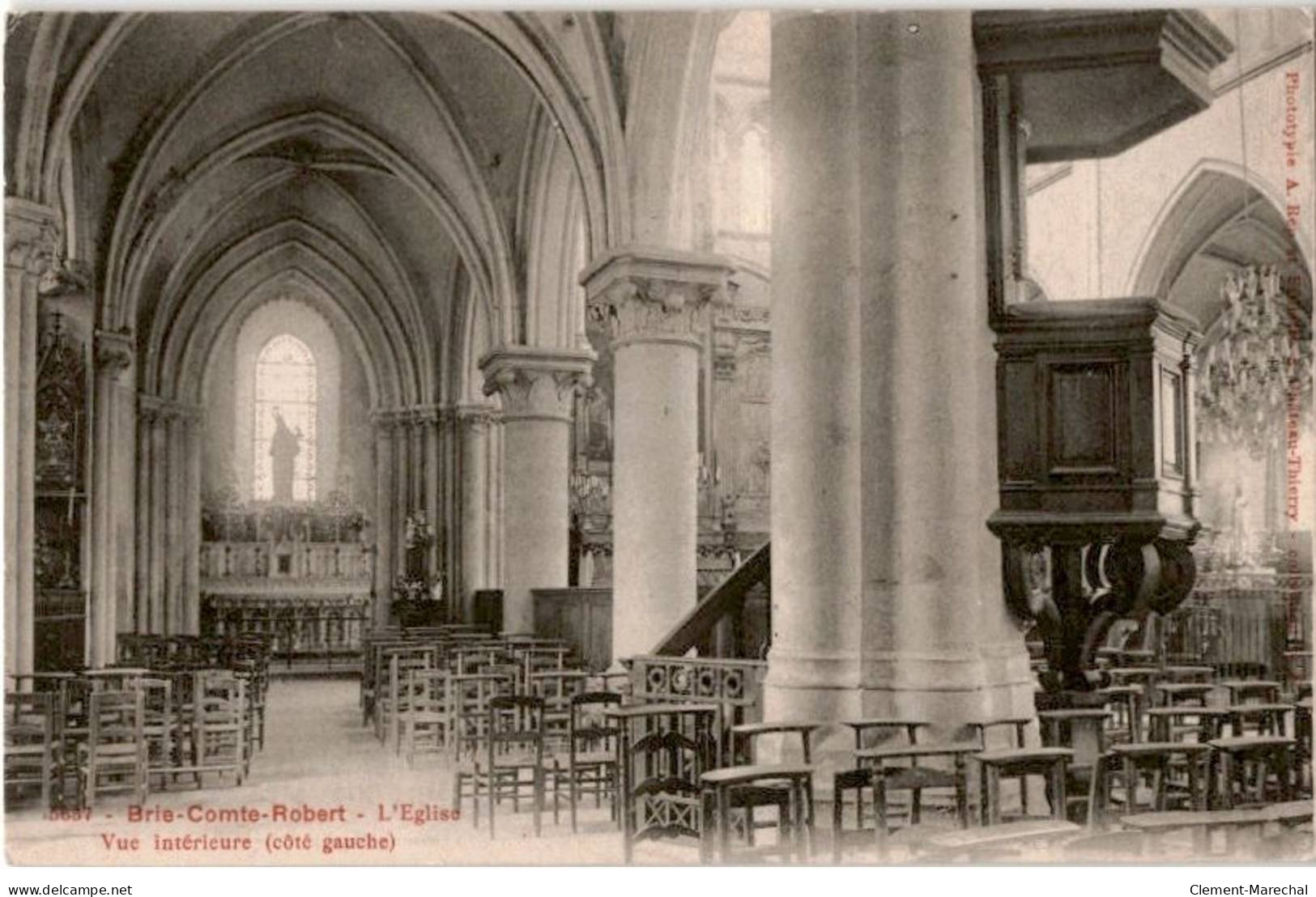 BRIE COMTE ROBERT: L'église Vue Intérieure (côté Gauche) - Très Bon état - Brie Comte Robert