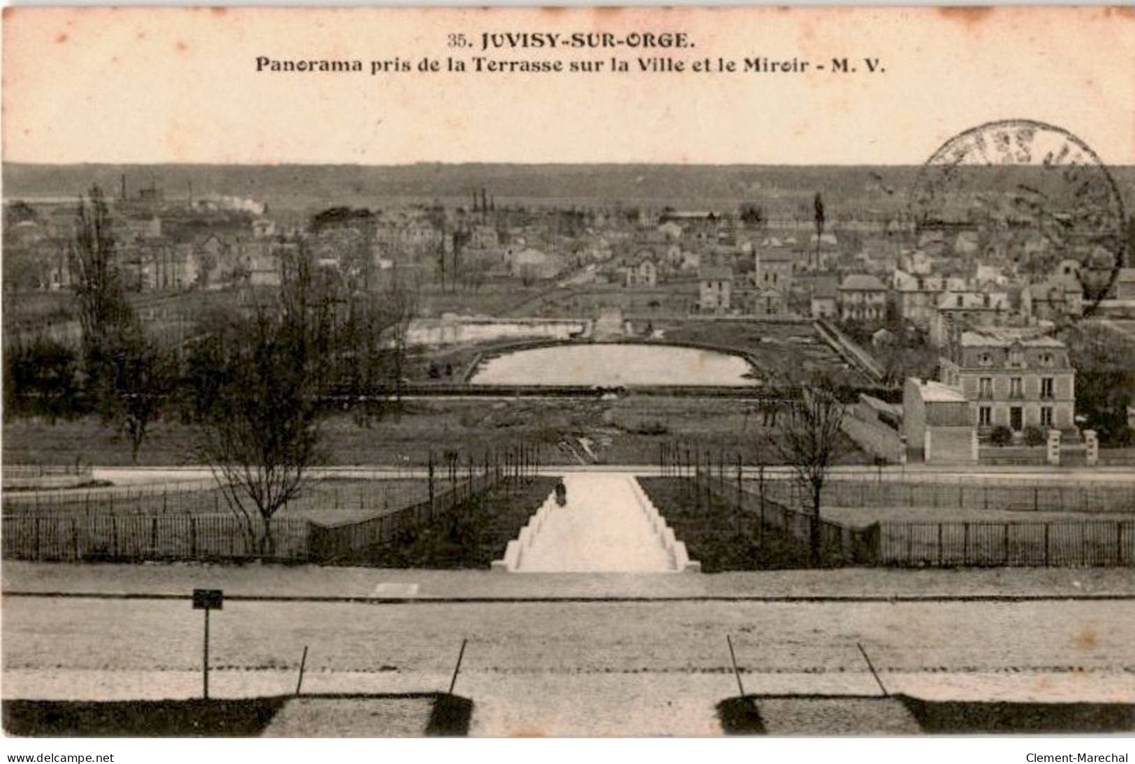 JUVISY-sur-ORGE: Panorama Pris De La Terrasse Sur La Ville Et Le Miroir -  Bon état - Juvisy-sur-Orge