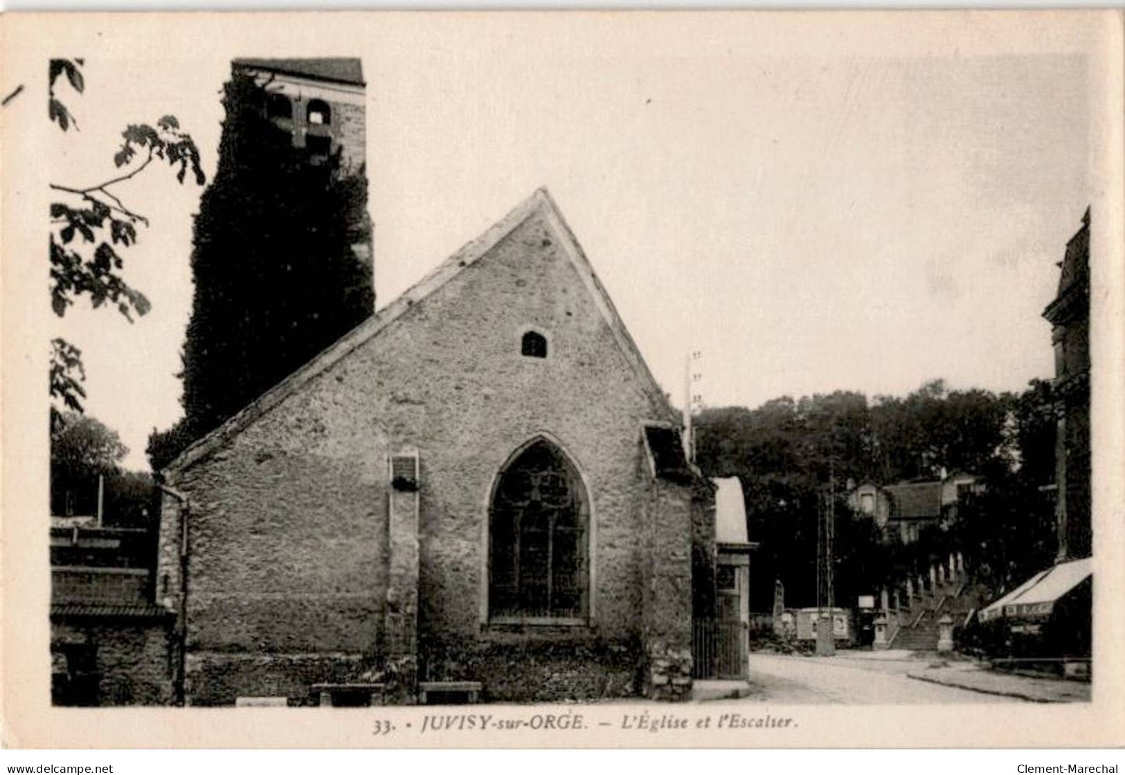 JUVISY-sur-ORGE: L'église Et L'escalier - Très Bon état - Juvisy-sur-Orge