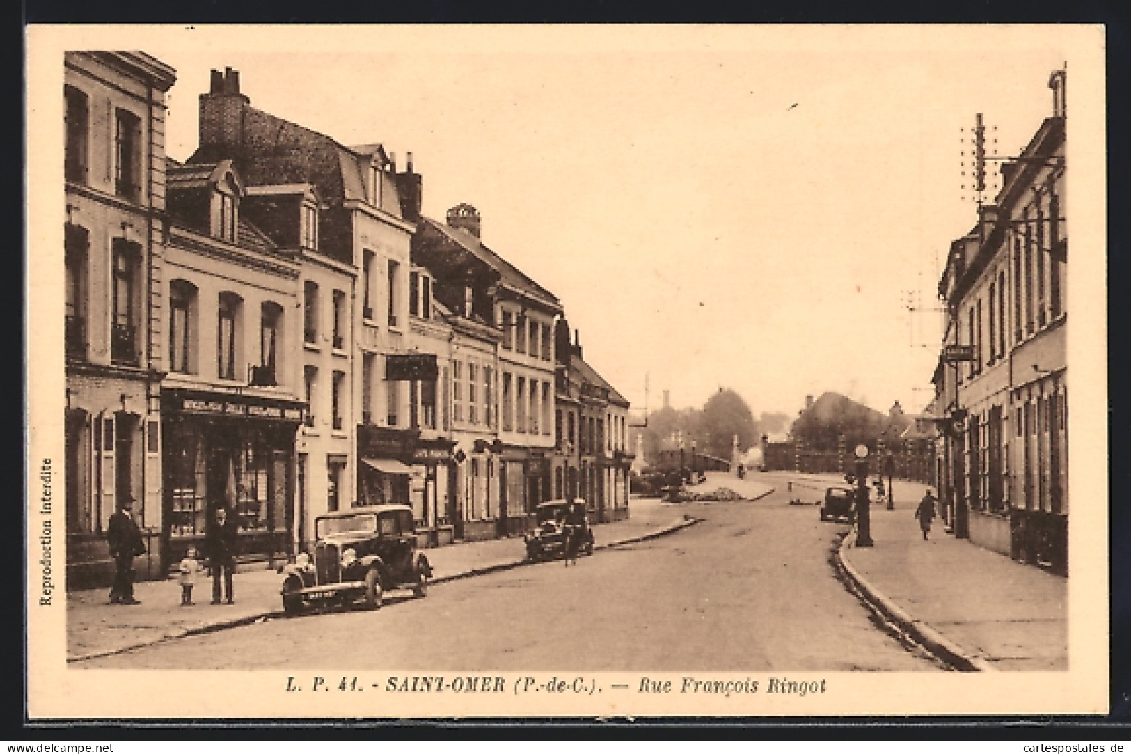 CPA Saint-Omer, Rue Francois Ringot, Vue De La Rue  - Saint Omer
