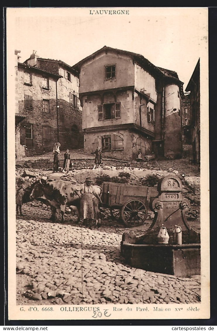 CPA Olliergues, Rue Du Pavé, Maison XVe Siècle  - Olliergues