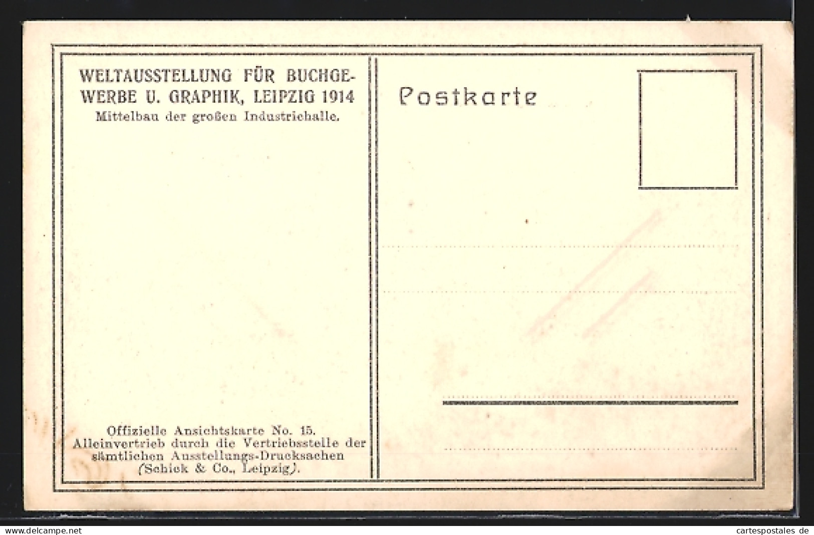 AK Leipzig, Weltausstellung Für Buchgewerbe Und Graphik 1914, Mittelbau Der Grossen Industriehalle  - Expositions