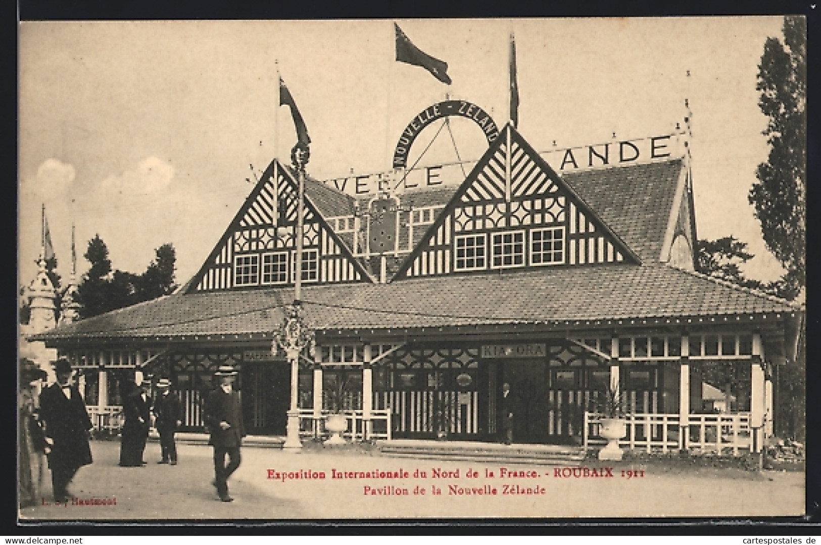 AK Roubaix, Exposition Internationale Du Nord De La France 1911, Pavillon De La Nouvelle Zélande  - Expositions