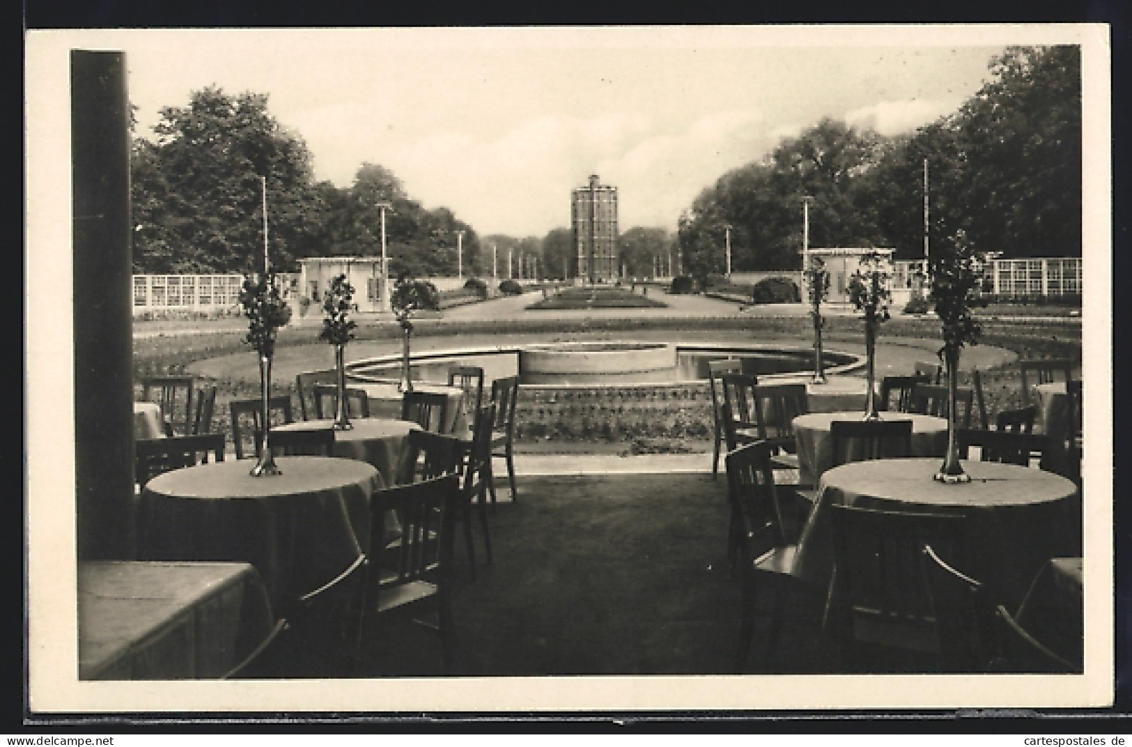 AK Dresden, Jubiläums-Gartenbau-Ausstellung, Blick Vom Rosenhof Nach Dem Grünen Dom  - Expositions