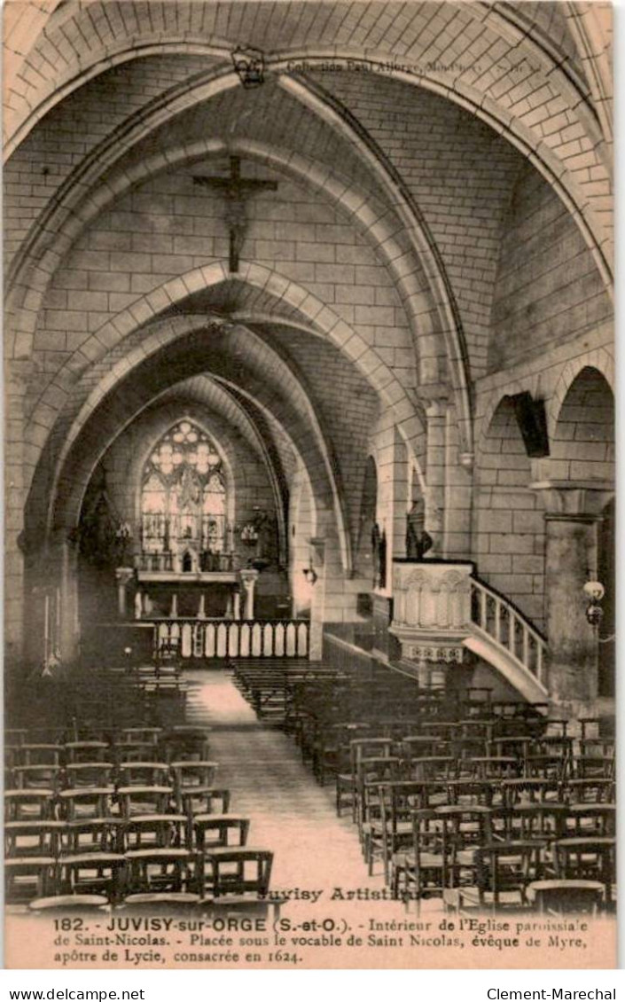 JUVISY-sur-ORGE: Intérieur De L'église Paroissiale De Saint-nicolas - Très Bon état - Juvisy-sur-Orge