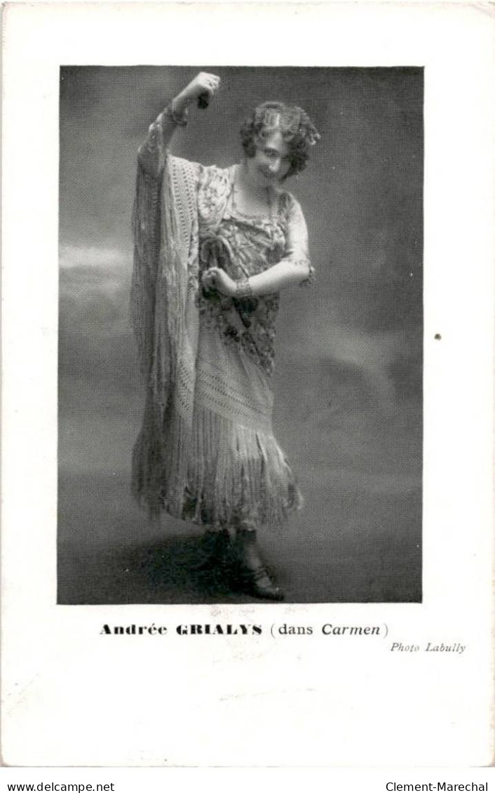 OPERA: Andrée Grialys Dans Carmen - Très Bon état - Opéra