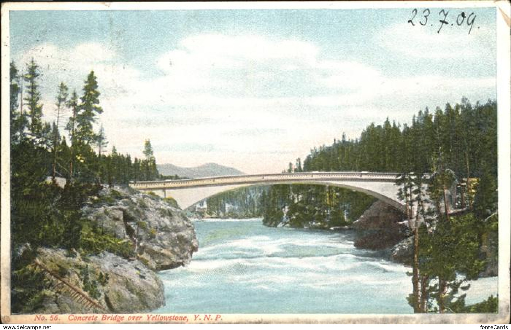 11109324 Yellowstone_National_Park Concrete Bridge Over Yellowstone - Andere & Zonder Classificatie