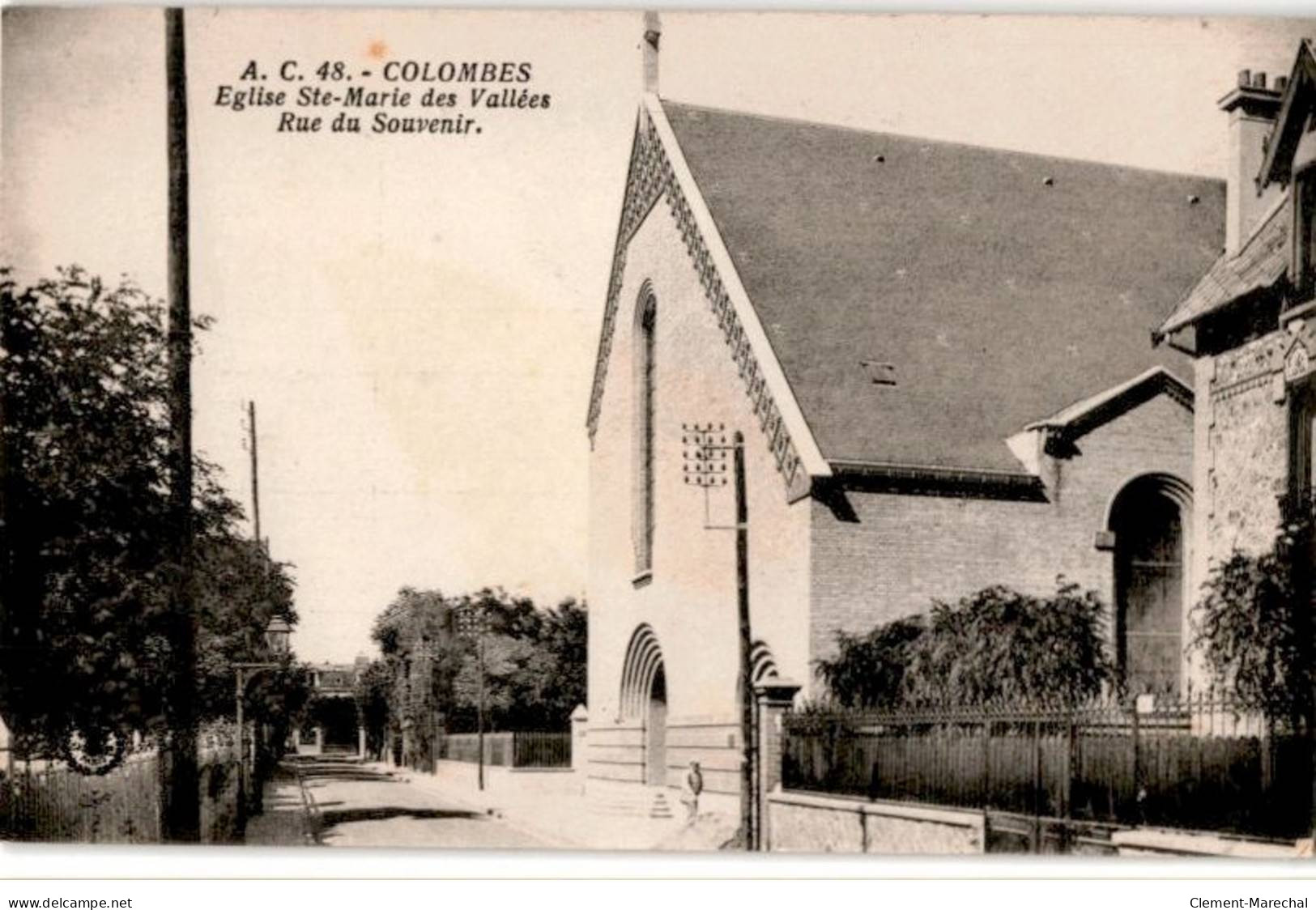 COLOMBES: église Sainte-marie Des Vallées Rue Du Souvenir - Très Bon état - Colombes