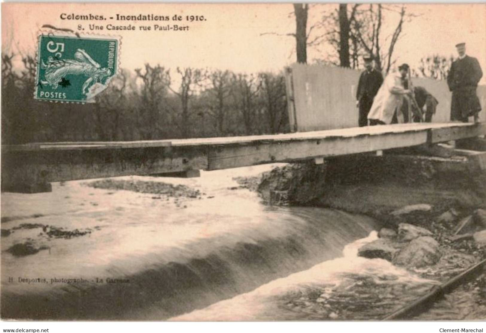 COLOMBES: Inondations De 1910 Une Cascade Rue Paul-bert - Très Bon état - Colombes