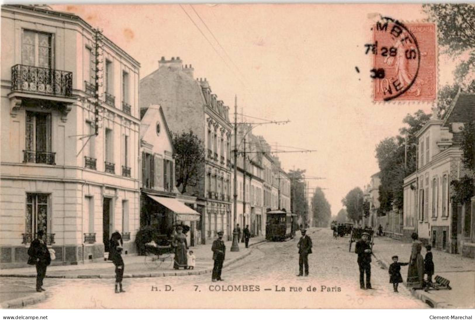 COLOMBES: La Rue De Paris - Très Bon état - Colombes