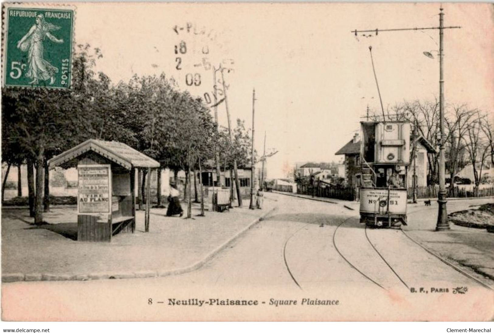 TRANSPORT: Chemin De Fer, Tramway, Neuilly-plaisance, Square Plaisance - Très Bon état - Tramways