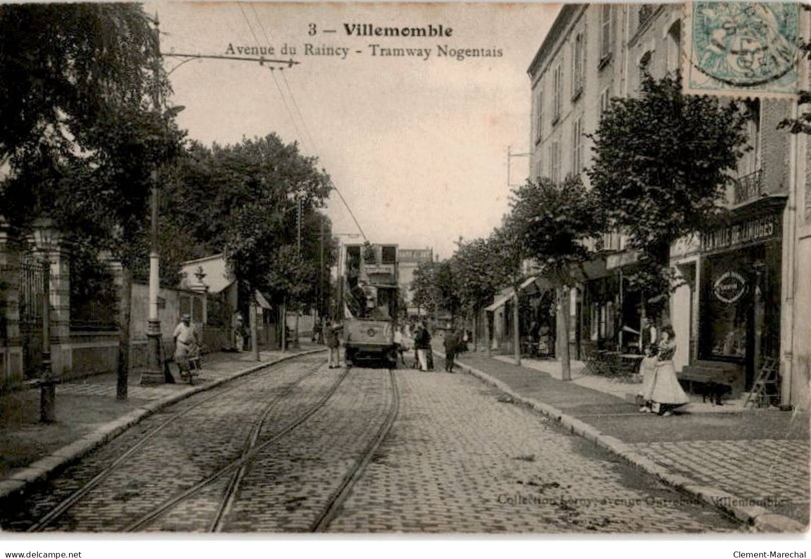 TRANSPORT: Chemin De Fer Et Tramway, Villemomble Avenue De Raincy Tramway Nogentais - Très Bon état - Tramways