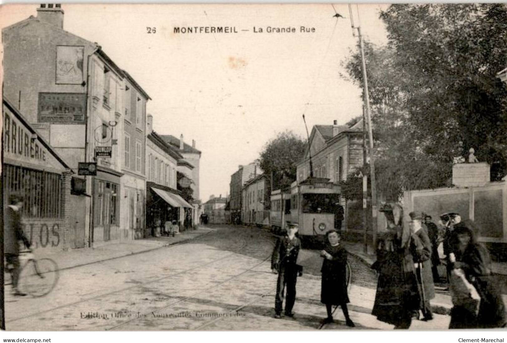 TRANSPORT: Chemin De Fer Et Tramway, Montfermeil, La Grande Rue - Très Bon état - Tramways