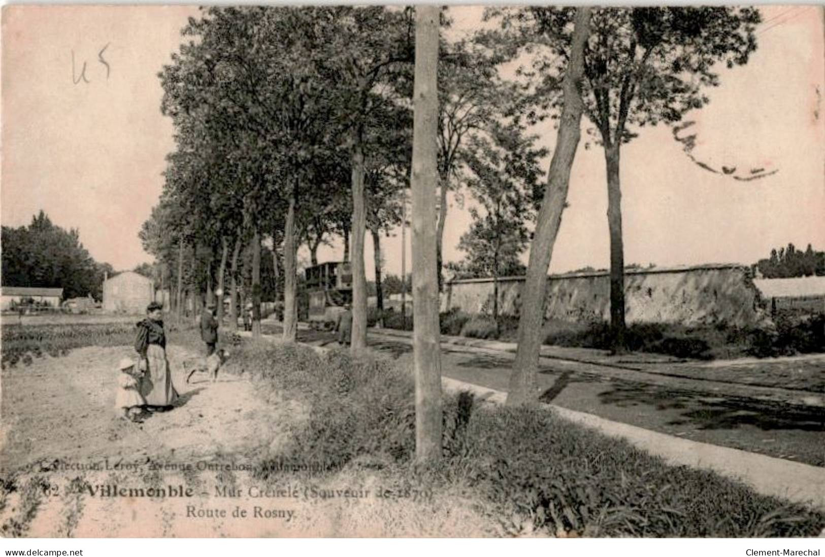 TRANSPORT: Chemin De Fer Et Tramway, Villemomble Mur Crenele Souvenir De 1870 - Très Bon état - Tramways