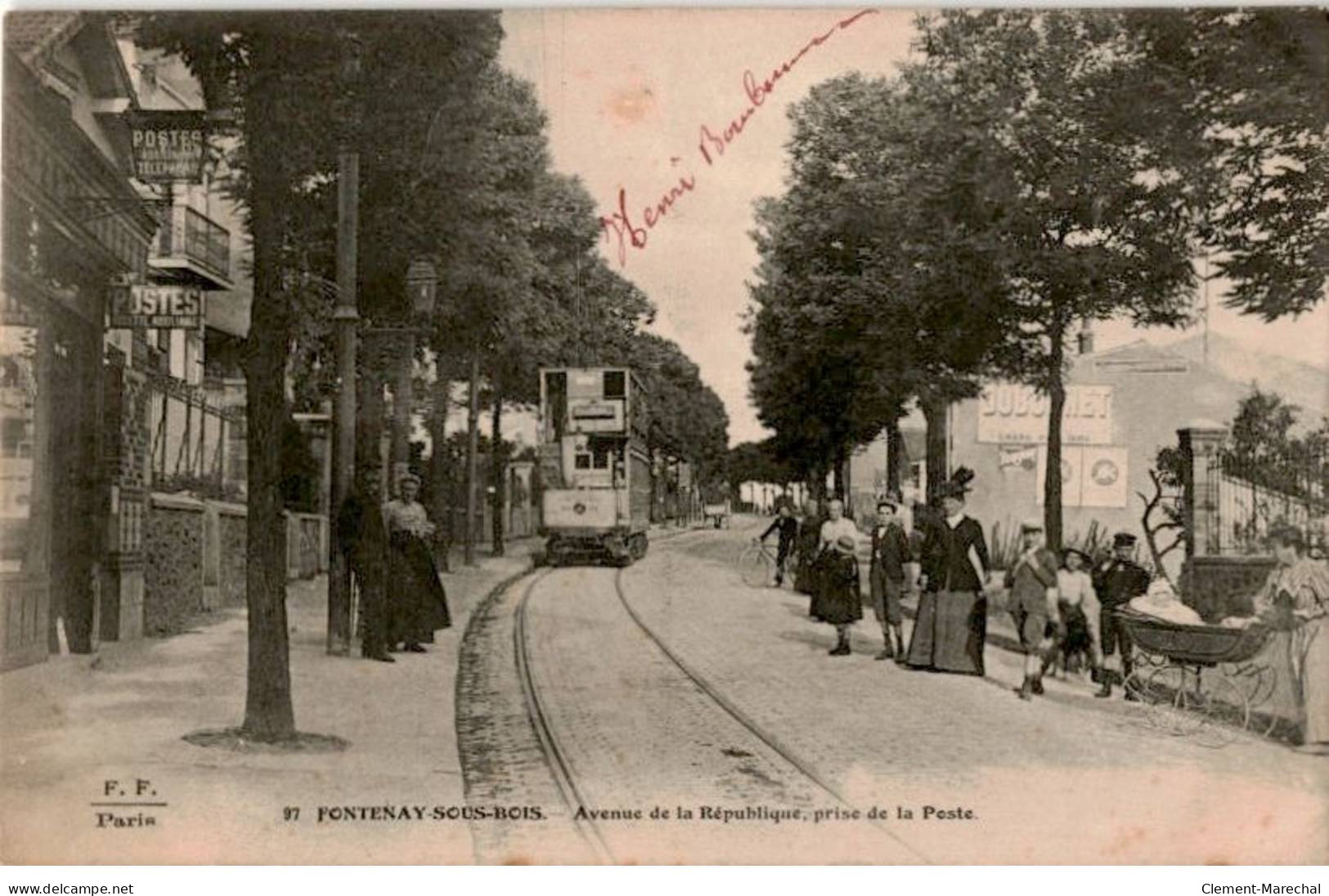 TRANSPORT: Chemin De Fer Et Tramway, Fontenay-sous-bois Avenue De La République Prise De Latenue De La République - état - Tramways