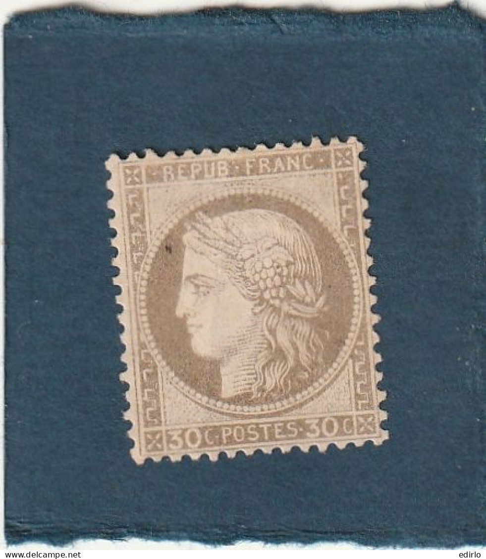 ///   FRANCE ///     Cérés N° 56 Neuve  30 Cts Brun Sans Gomme Côte 250€ - 1871-1875 Ceres