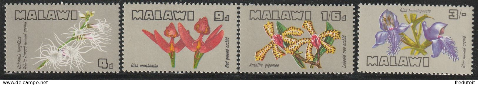 MALAWI - N°110/3 ** (1969) Orchidées - Malawi (1964-...)