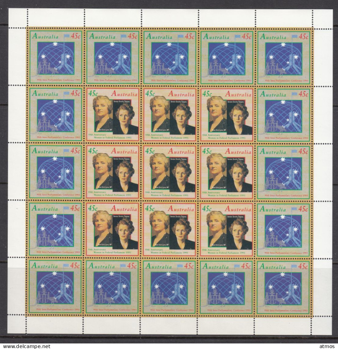 Australia MNH Michel Nr 1368/69 Compleet Sheet From 1993 - Mint Stamps