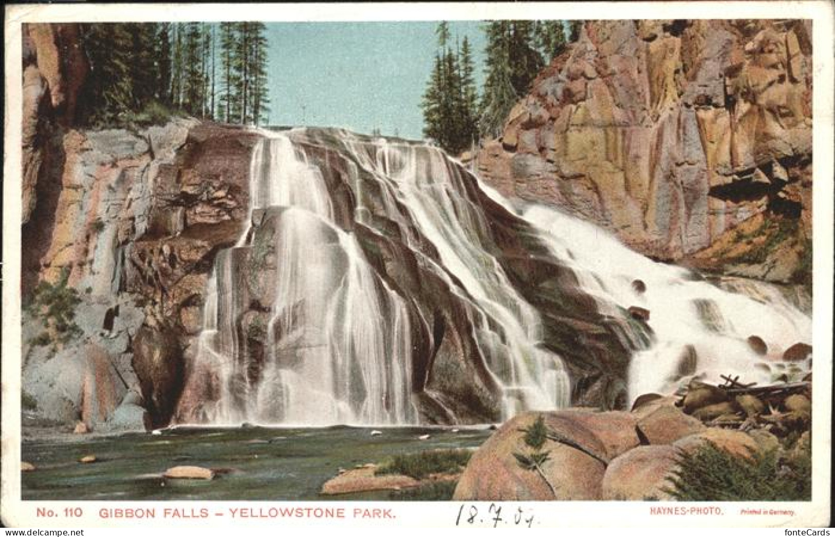 11109172 Yellowstone_National_Park Gibbon Falls - Autres & Non Classés