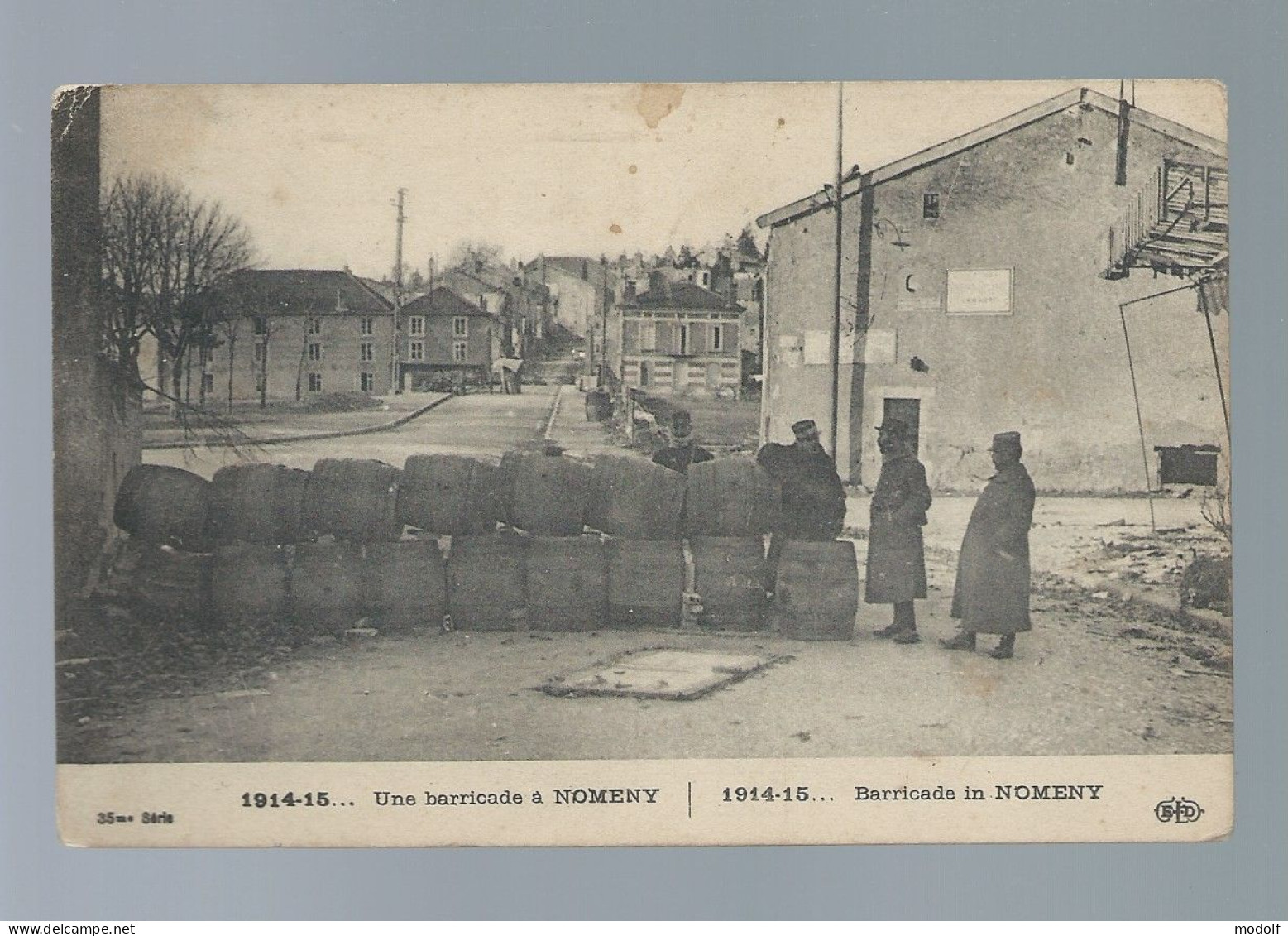 CPA - 54 - 1914-15 - Une Barricade à Nomeny - Animée - Circulée En 1915 - Nomeny