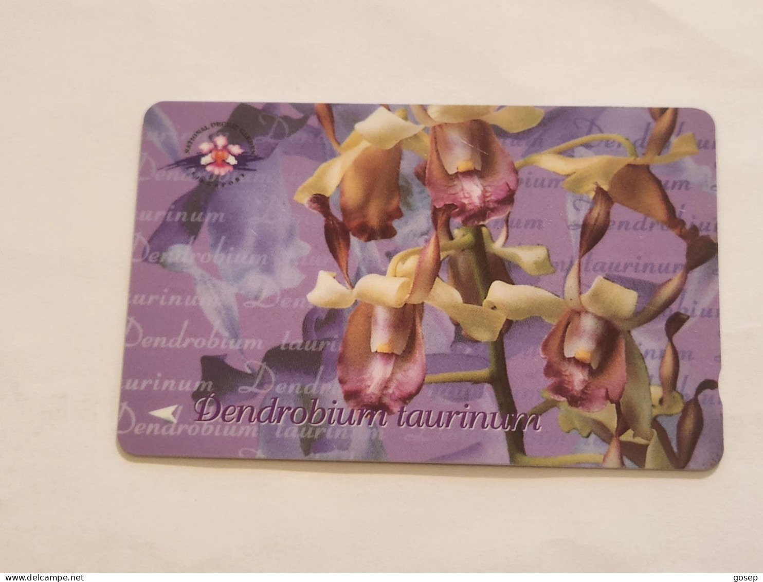 SINGAPORE-(154SIGB-0/c)Dendrobium Lasianthe(294)($10)( 154SIGB-242239)(tirage?)(1/98)used Card+1card Prepiad Free - Singapour