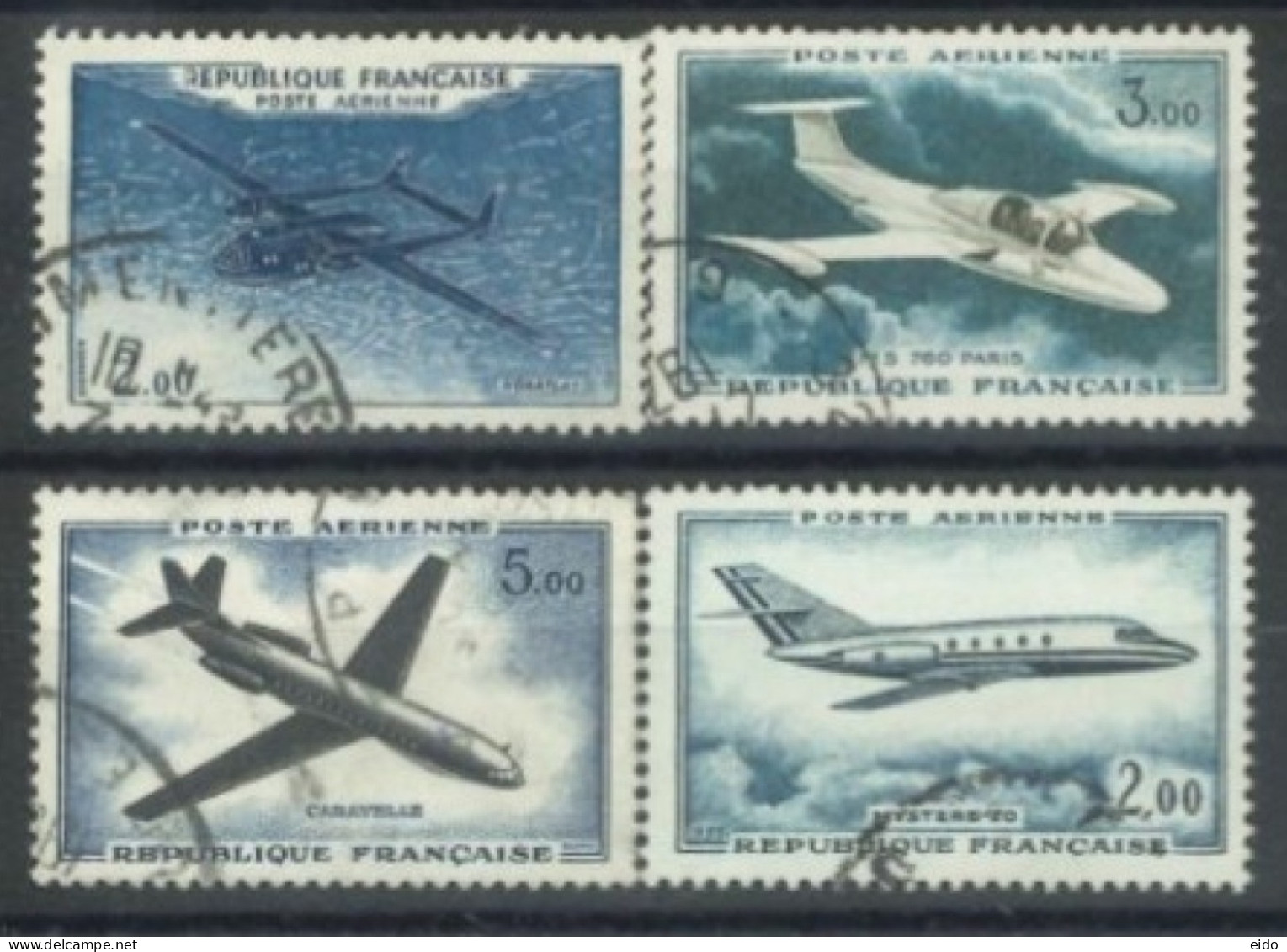 FRANCE - 1960/65- AIR PLANES STAMPS SET OF 4, USED - Used Stamps