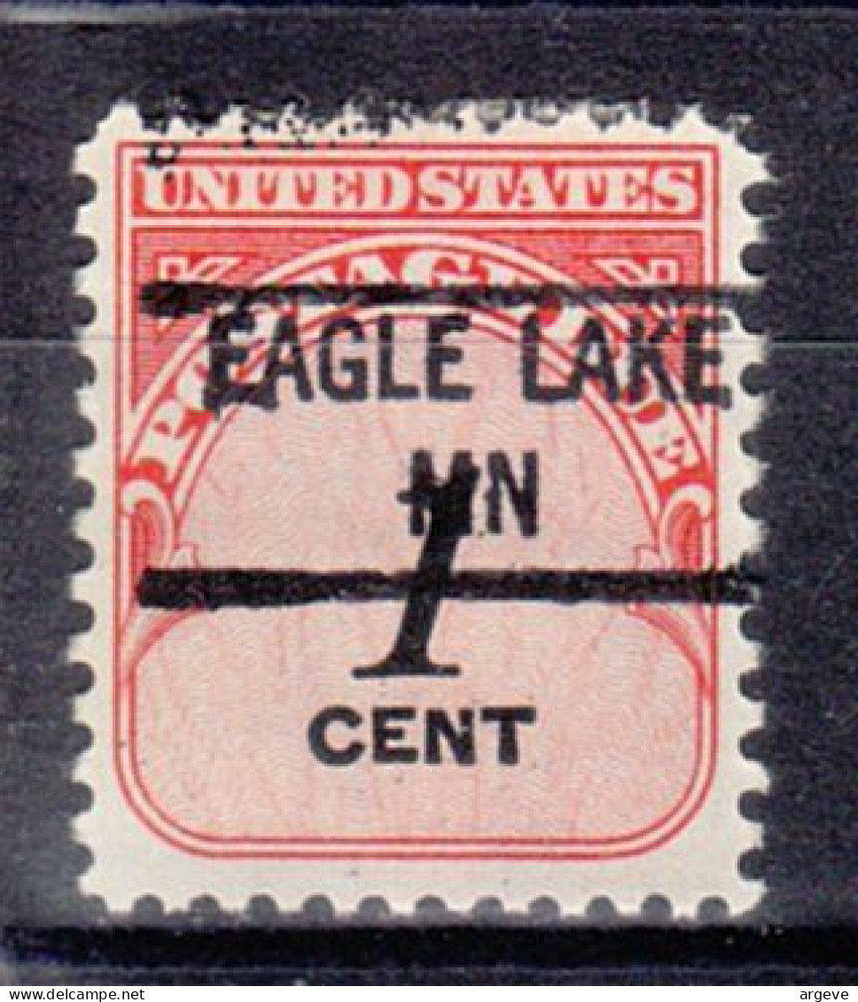 USA Precancel Vorausentwertungen Preo Locals Minnesota, Eagle Lake 841 - Préoblitérés