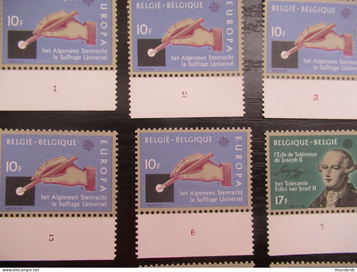 2048/9 'Europa' - Postfris ** - Volledige Set Plaatnummers - 1981-1990