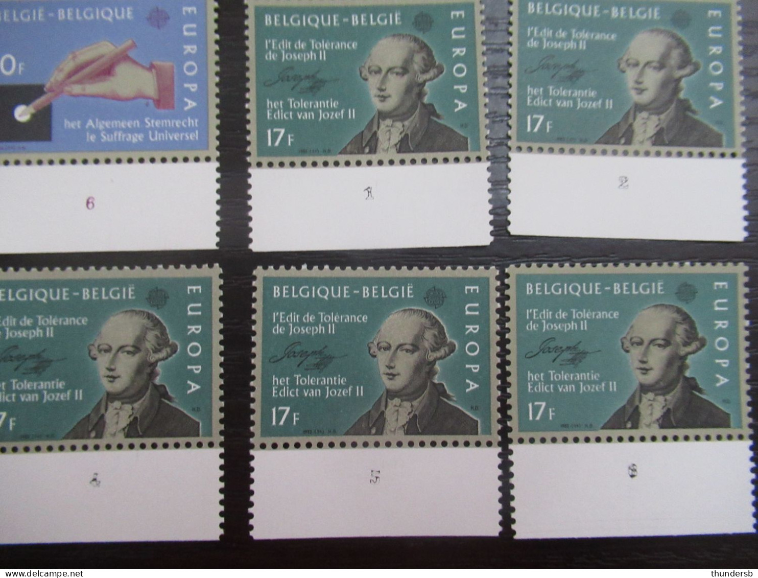 2048/9 'Europa' - Postfris ** - Volledige Set Plaatnummers - 1981-1990