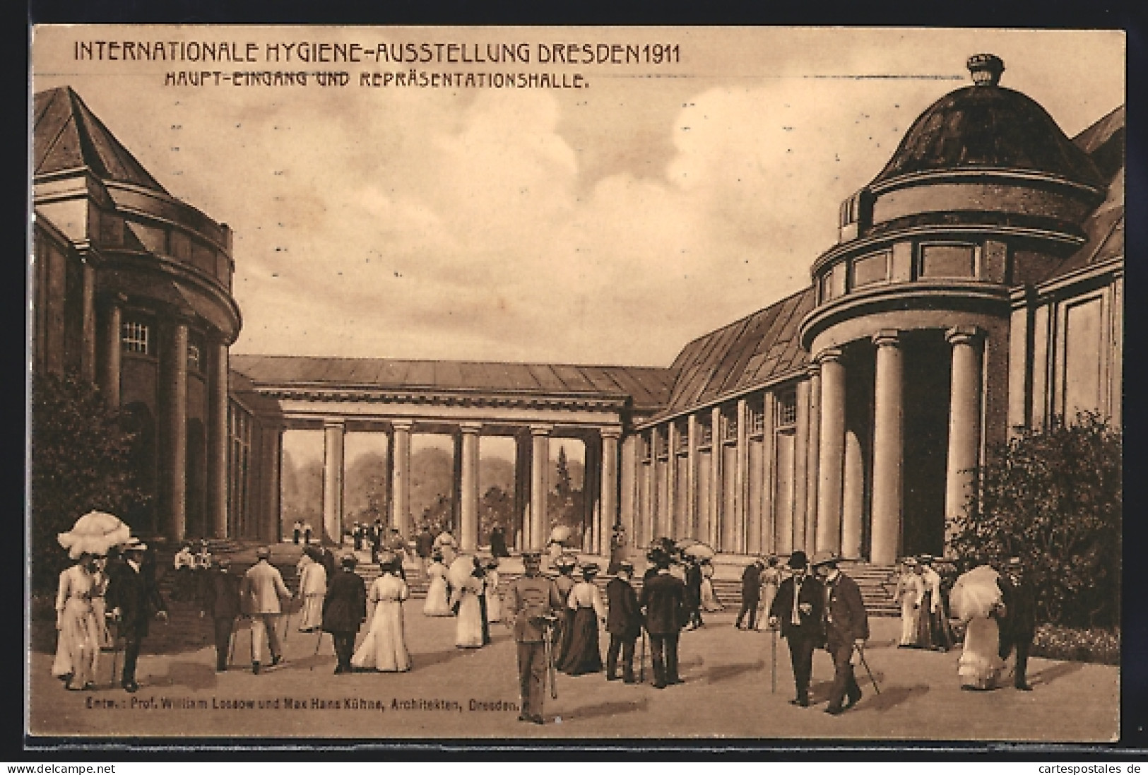 AK Dresden, Internationale Hygiene-Ausstellung 1911, Haupteingang Und Repräsentationshalle  - Exhibitions