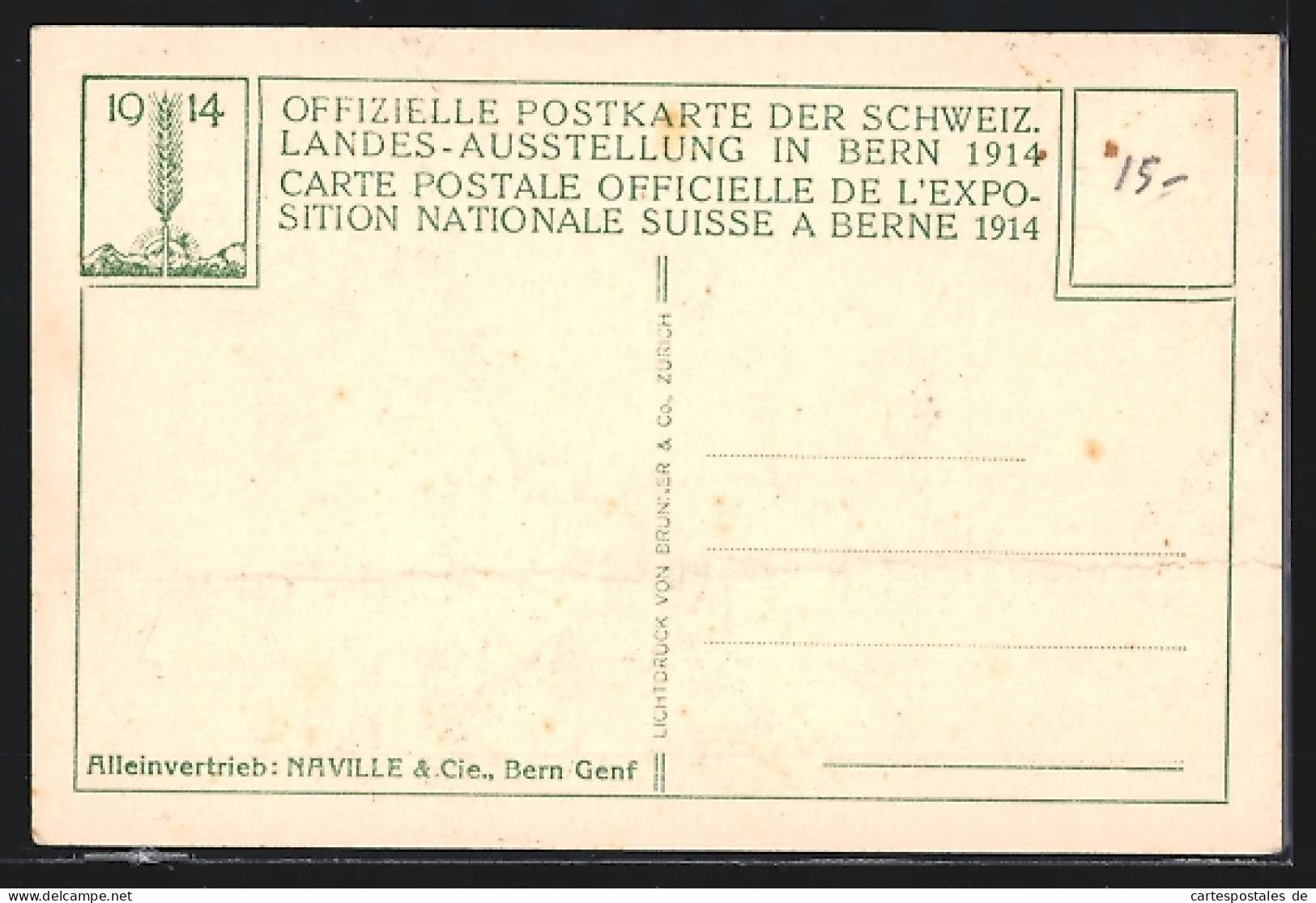 AK Bern, Schweizerische Landes-Ausstellung 1914, Haupteingang  - Expositions