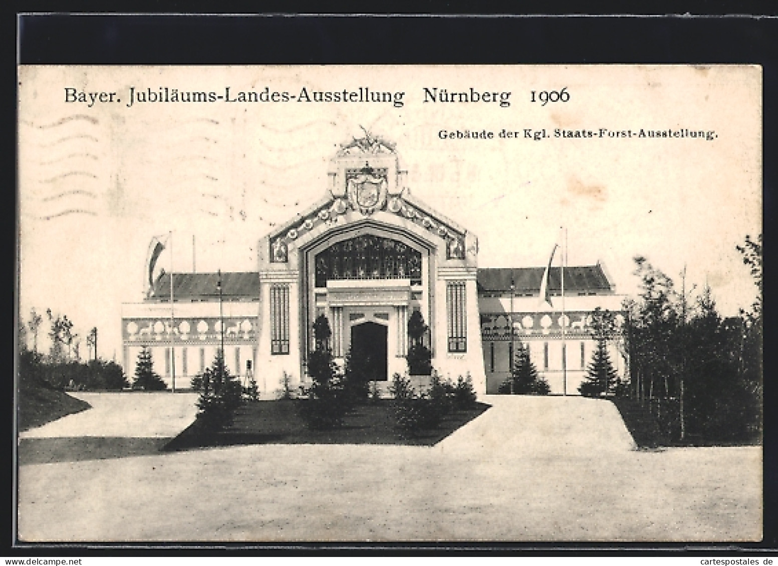 AK Nürnberg, Bayer. Jubiläums-Landes-Ausstellung 1906, Kgl. Staats-Forst-Ausstellung  - Tentoonstellingen