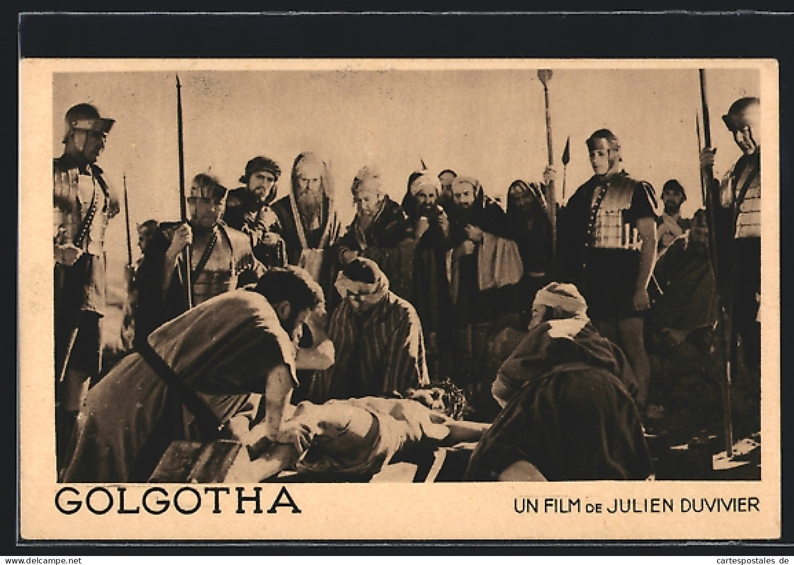 AK Kreuzigungsszene Aus Dem Film Golgotha Von Julien Duvivier  - Acteurs