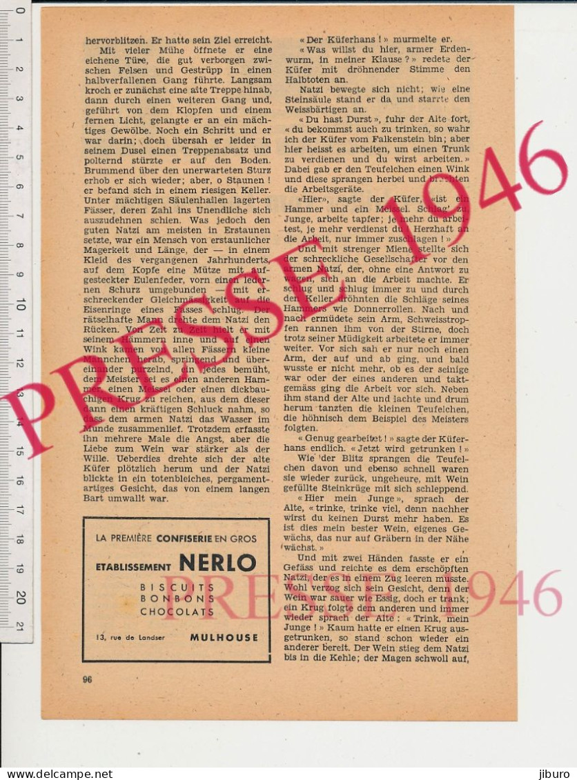 4 Vues 1946 Le Tonnelier De Falkenstein Der Küfer Vom Fn Légende D'Alsace Dessin Yves Ruhlmann Nerlo Mulhouse Gebweiler - Non Classés