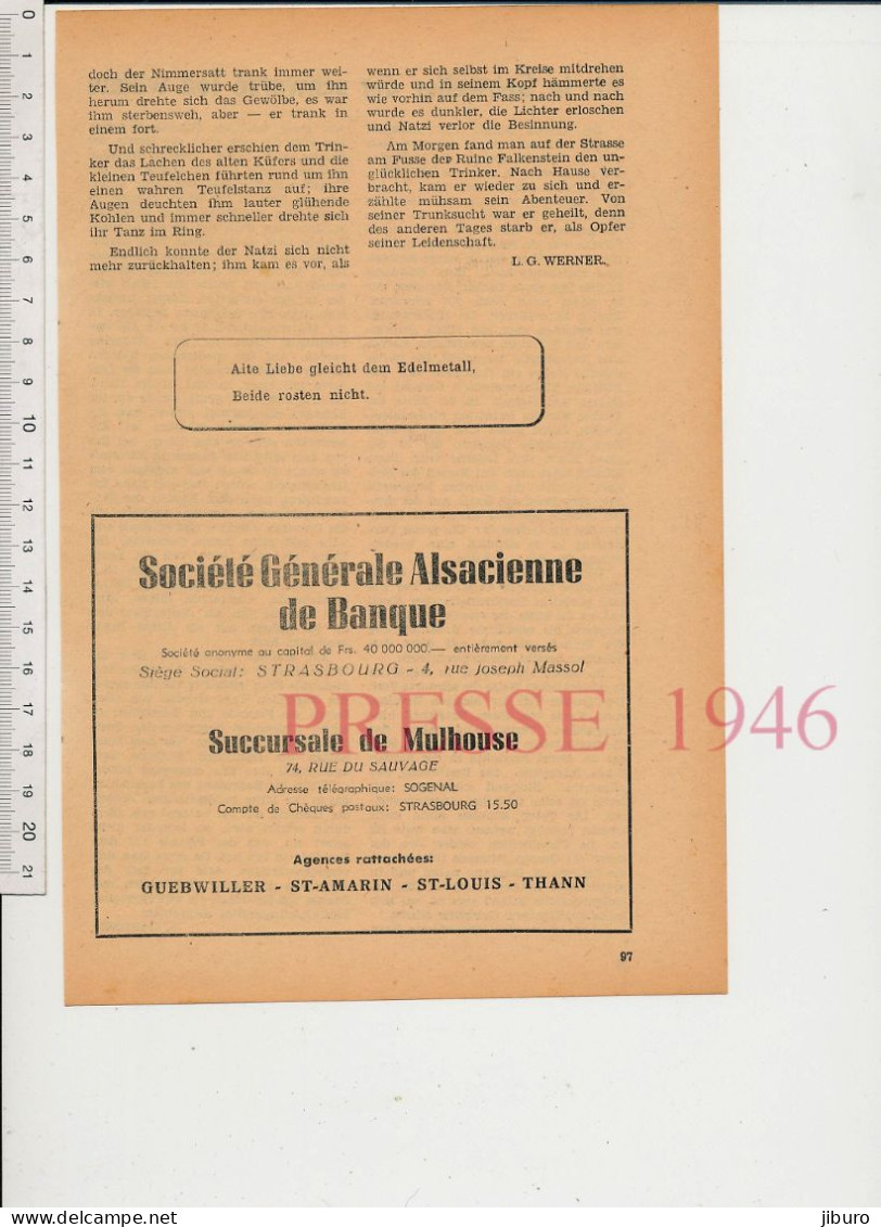 4 Vues 1946 Le Tonnelier De Falkenstein Der Küfer Vom Fn Légende D'Alsace Dessin Yves Ruhlmann Nerlo Mulhouse Gebweiler - Unclassified